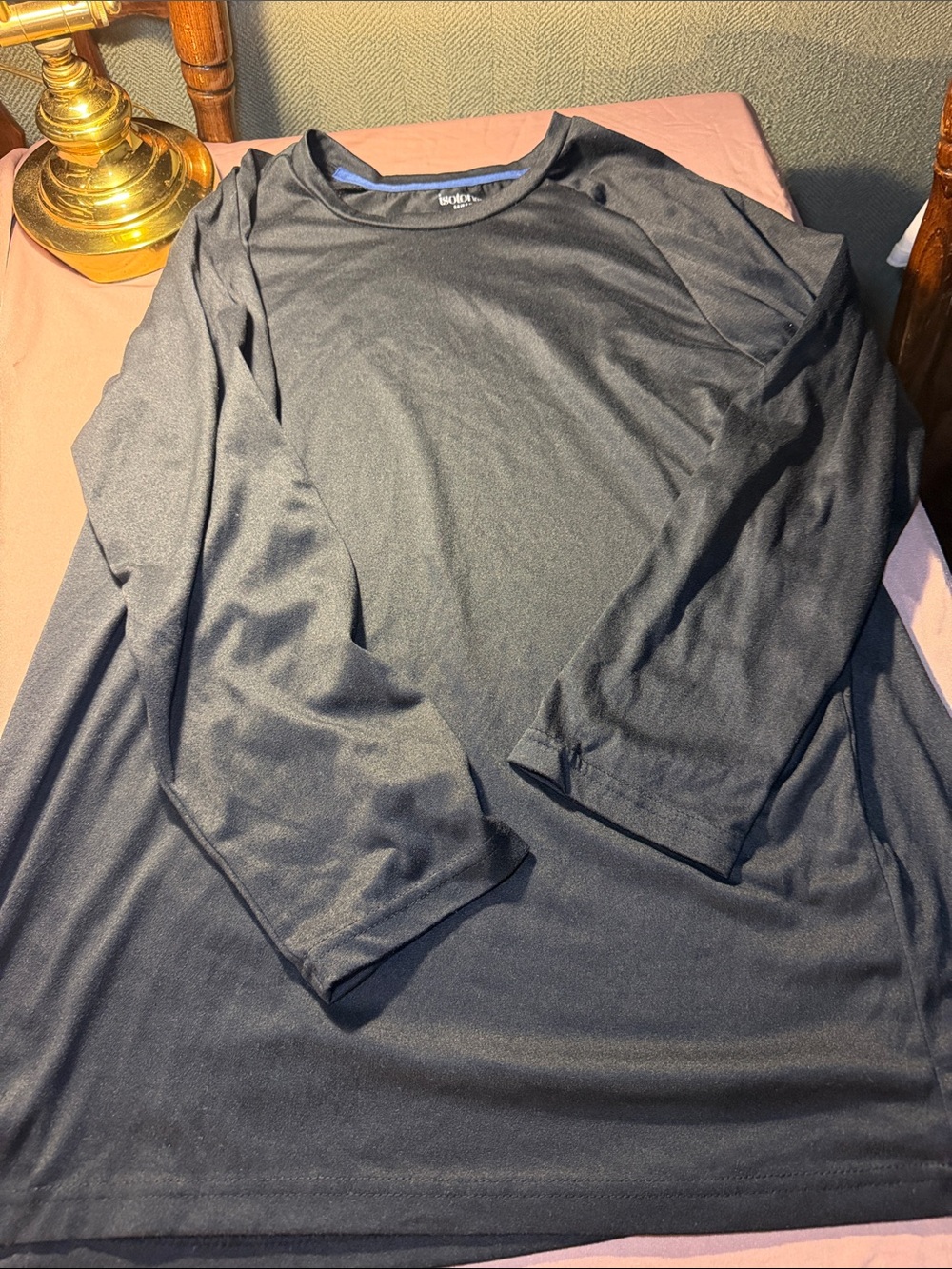isotoner Black Long Sleeve Crew Shirt